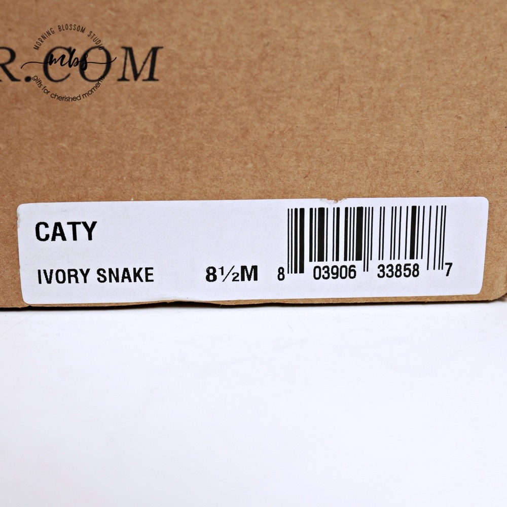 NIB Matisse Caty Leather Block Heel Snake Booties Ivory Women 8.5 - Picture 16 of 16